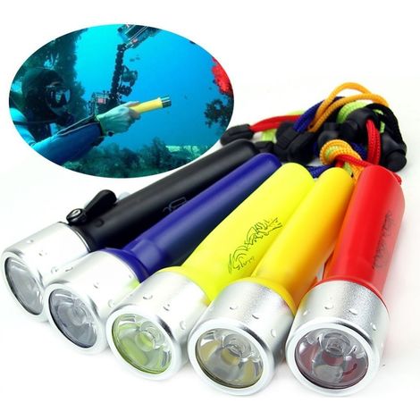 TrAdE Shop Traesio - Torcia Subacquea Impermeabile Led 180 Lumen Cree 40 Metri Q3 Sub Luce Lampada 3w - (1/5)