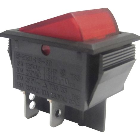 TRU COMPONENTS 1587524 Wippschalter TC-R13-69B-01 RD 250 V/AC 10 A 2 x Aus/Ein  rastend 1 St. (1/2)