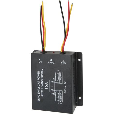 24V auf 12V 15A Wandler mit Kurzschlussschutz, wasserdichter Kfz-Spannungsreduzierer, professionell (1/5)