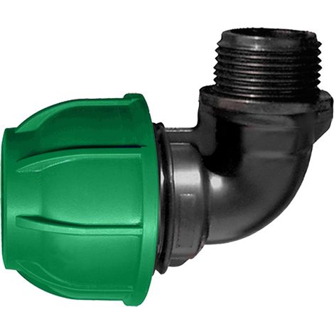 Coude Taraudé Jardibric Raccordements Arrosage Enterré Raccord de Compression PN10 (Ø20 F 15x21) (1/2)