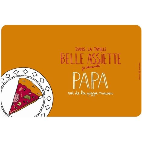 Set de table Belle assiette Papa - Derrière La Porte