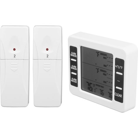 Thermomètre de réfrigérateur sans fil avec capteur de température et alarme sonore pour la cuisine (1/5)