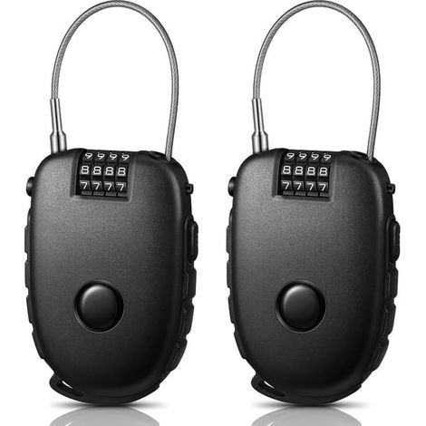 Cadenas à câble enroulable de 120 cm, cadenas à combinaison, cadenas à code (1/4)