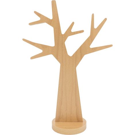 Porte-bijoux en forme d'arbre en bois de hêtre (1/5)