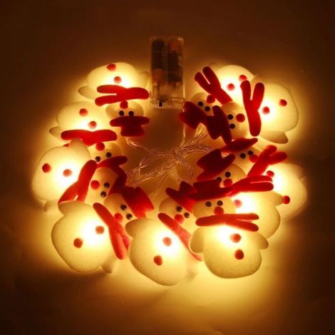 Guirlande Lumineuse Bonhomme De Neige - 1,5 M - 10 LED Étanche - Décoration Intérieure Et Extérieure - 2 Piles AA - 1 Pièce (1/5)