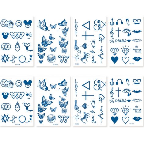 Tatouage Temporaire - 8 Feuilles - Pour Adultes et Adolescents - Appliqué sur Peau - Durée 5 à 15 Jours (1/5)