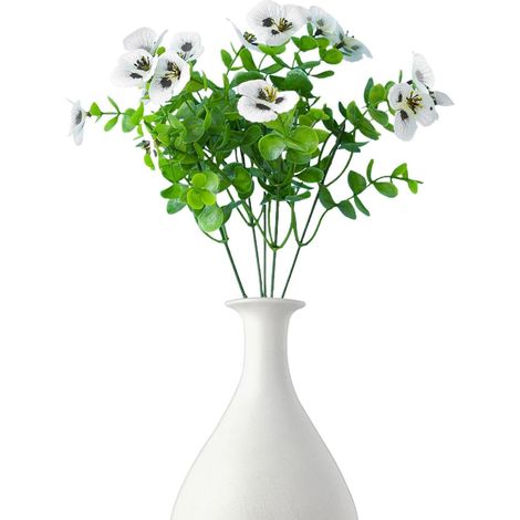 Pensées Artificielles Pour L'Extérieur Compositions Florales Artificielles Fausses Fleurs Pour L'Extérieur Pensées Artificielles Terrasse, Jardinière De Fenêtre, Porte (1/5)