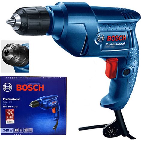 EASYCOMFORT BOSCH GBM340KL-Perceuse à main à mandrin autobloquant Perceuse multifonctionnelle avec contrôle de la vitesse avant et arrière (1/5)
