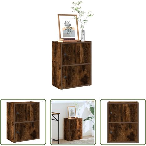 Rangement de livres - Bibliothèque chêne fumé 40x24x52 cm bois d'ingénierie (1/5)