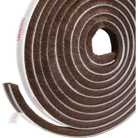 Bande d'étanchéité pour fenêtres et portes, 5 m (L) x 9 mm (l) x 5 mm (H), bande d'étanchéité auto-adhésive (marron) (1/5)
