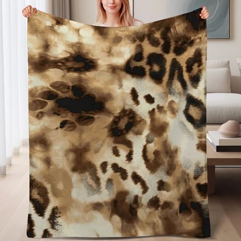 Couverture de lit en polaire, jeté doux et chaud de printemps, légère et luxueuse en microfibre de polyester, décoration intérieure, cadeau idéal pour hommes femmes,6080 pouces (1/4)