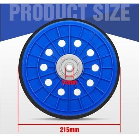 Plateau de ponçage 225mm M14 – Design à 10 trous pour dépoussiérage – Pour ponceuse girafe et plafond – Fabriqué en pp durable