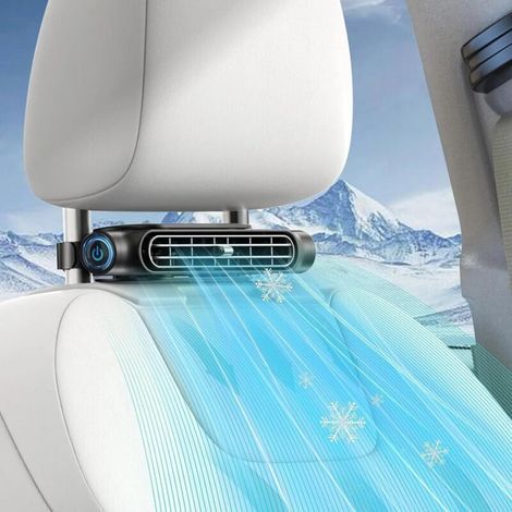 Autoventilator für Fahrer- und Beifahrersitz – Mini-USB-Ventilator für die Rückbank, Nackenventilator mit 3 einstellbaren Windgeschwindigkeiten für alle Fahrzeuge (1/5)