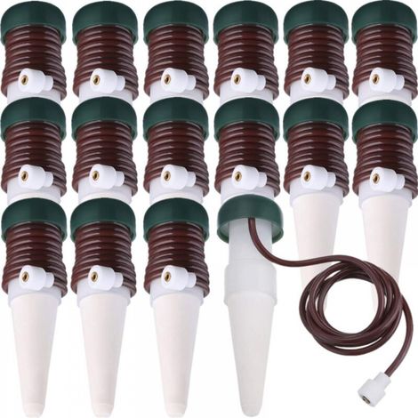 Arrosage Stakes Automatique Système d'Arrosage, Irrigation par Égouttement Automatique de Plante Libération Lente pour Plantes d'Intérieur ou d'Extérieur (Pack de 16) (1/4)