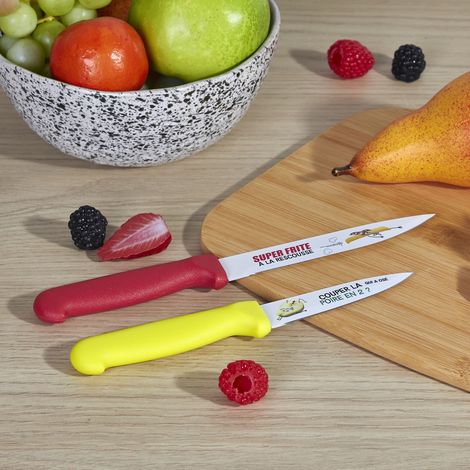 Couteau - COOK CONCEPT - Office - Universel - Ludique - Rouge et Vert