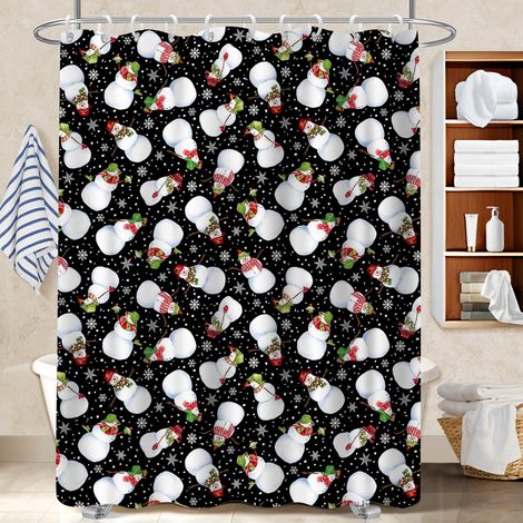 Rideau de bain imprimé polyester 180x180 moderne bâche polyester douche pour un printemps fleuri dans la salle de bain (1/5)
