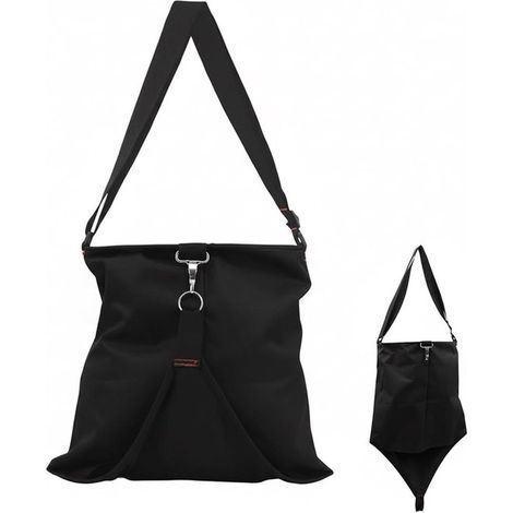 Large capacity garden picking bag - waterproof Oxford cloth picking bag with adjustable shoulder strap - black (1/5)