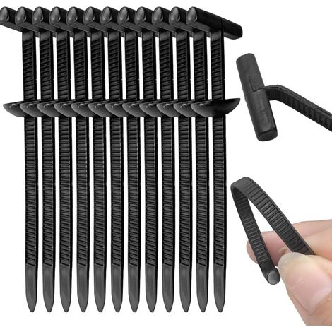 100 Pièces Serre Attache Cable 90 Mm Nylon Reutilisable Boucle Fixation Résistant UV, Double Fente de Blocage, Installation Sans Outil, Fixation Solide pour Réparation Auto (1/5)