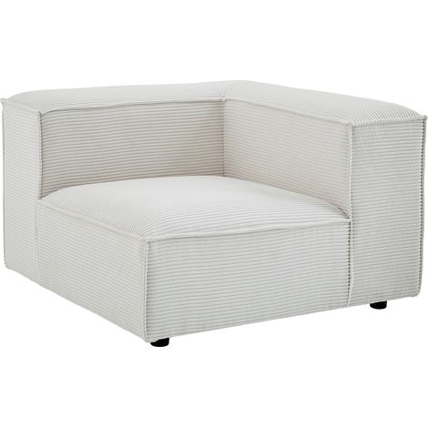 Poltrona angolare in velluto a coste beige - RUZOLO