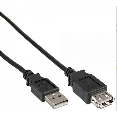 Cable USB 2.0 type A male  USB 2.0 type A female extension 0.5 m