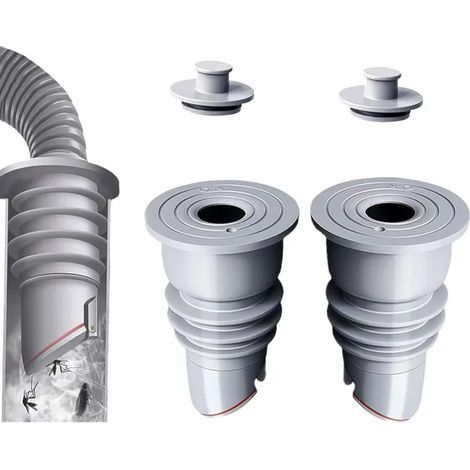 Bouchon anti-odeur pour tuyau d'évacuation 35-40mm - 2 pièces étanches (1/5)