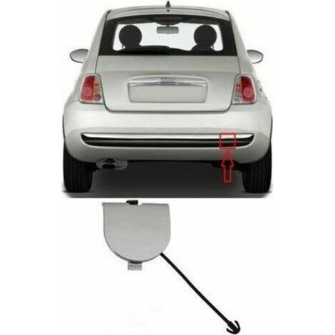 Cache-anneau de remorquage de grille de pare-chocs arrière compatible avec Fiat 500 2007 2008 2009