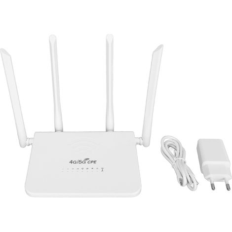 CPE R103 5M Routeur 4G LTE sans fil 300Mbps, déverrouillé, hotspot WiFi mobile avec emplacement carte SIM, 4 antennes 5dBi, pour Asie, prise UE 100-240V (1/5)