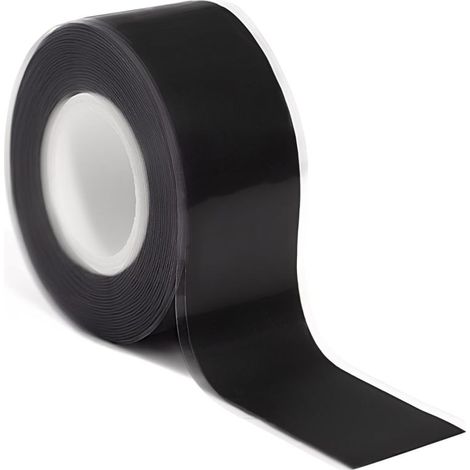 Bande adhésive antidérapante en silicone pour haltères et barres de musculation, étanche, noire, 2,5 cm x 3 m