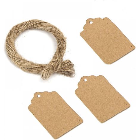 200PCS Brown Kraft Price Tags Labels 3x5CM Tag Store Labels Clothing Tags for Jewelry Garment Product (1/4)