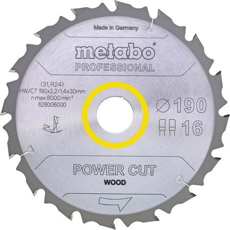 Metabo Sägeblatt power cut wood - professional, 152x20, Z12 FZ 15° (1/3)