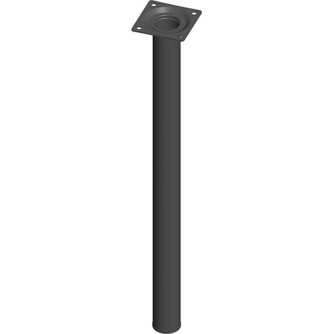 Möbelfüße Tischbeine rund Möbelbeine ø 30 mm Länge 500 mm Stahl schwarz (1/3)