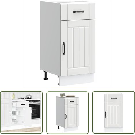 vidaXL Küchen-Unterschrank Lucca Weiß Holzwerkstoff (1/5)