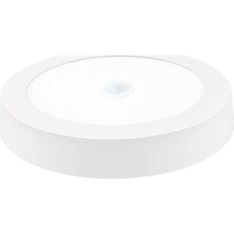 Downlight LED capteur surface rond mat blanc 18w neutre