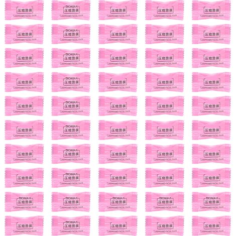50 masques faciaux compressés doux soin de la peau DIY feuilles de masque pour maison voyage (1/5)