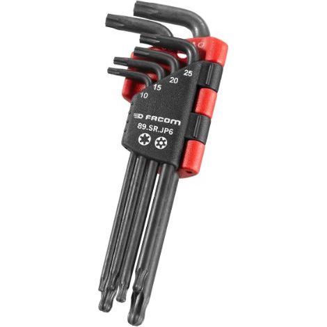 Set di 6 chiavi a brugola - FACOM - 89SR.JP6PB - Lunghe - a testa sferica resistorx (1/3)