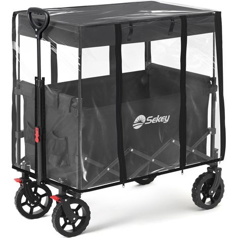 Sekey – Protection pluie – chariot pliable avec toit – 75×50×65 cm