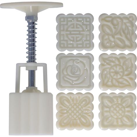 Moule À Gâteau Manuel - 6 Tampons Embossage - Capacité 50g - Pour Pâtisserie Et Savon (1/5)