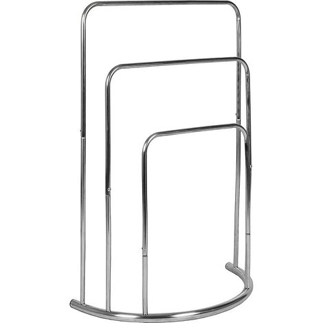 3 Tier Towel Stand Curved Steel Bathroom Drying Rack (1/4)
