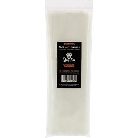 Lot de 10 sacs filtrants en nylon pour extraction - 70 microns 7x23cm