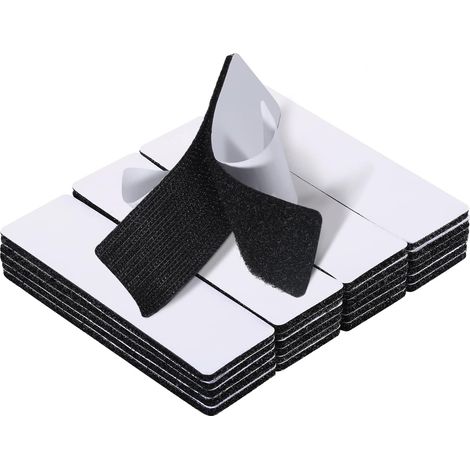 20 Packungen mit je 2,5 x 10 cm großen Klettstreifen mit starkem doppelseitigem Klebeband zum Aufhängen von Bildern an Wänden, zu Hause oder im Büro. – AquaForge (1/5)