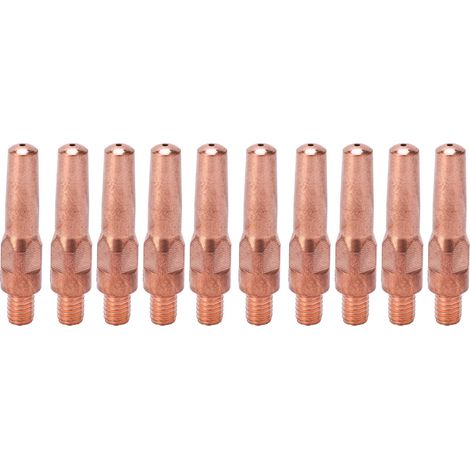 10 embouts de contact en cuivre conducteur pour torche de soudage, consommables 8,8 x 40 x 1,2 mm