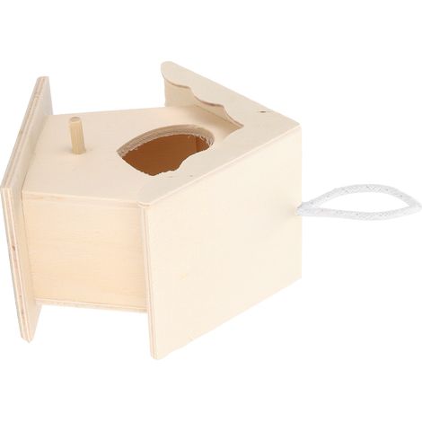 Nichoir en bois innovant, naturel et sûr, à monter soi-même. Petite décoration de nichoir en bois (corde en forme de cœur n° 1). (1/5)