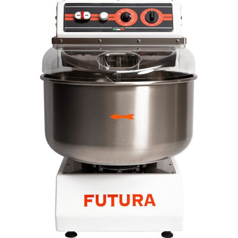 Pétrin à spirale 30 kg - Variateur de vitesse, cuve inox - Idéal pizzerias & boulangeries - Peb Machinery (1/3)