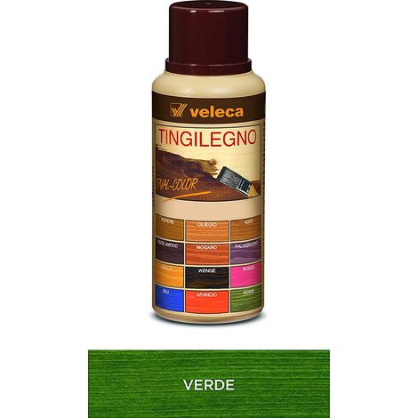 VELECA TIVAL COLOR TINGILEGNO COLORANTE LEGNO VARIE TINTE ML 250/1000 (21355V) VERDE (20447)
