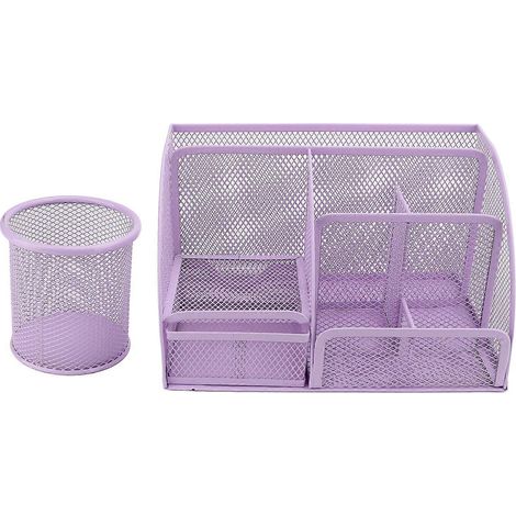 Metallener Stiftehalter mit 7 Fächern, multifunktionaler Schreibtisch-Organizer mit Schublade, Aufbewahrung für Stifte und Zubehör für Schule, Zuhause und Klassenzimmer (1/5)