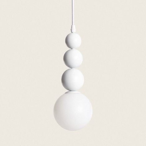Lampada a Sospensione Metallo Dunia Bianco
