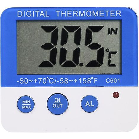 fin D'anne Mini Thermomtre D'alarme D'abs D'affichage Cristaux Liquides D'intrieur, Grand Thermomtre D'alarme Lectronique, Mtre De Temprature D'a