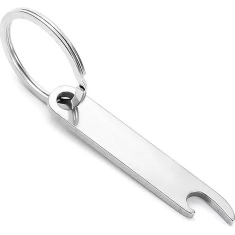 Décapsuleur porte-clés portable, tire-bière en acier inoxydable allongé, accessoire pratique pour ouvrir vos bouteilles partout (1/5)