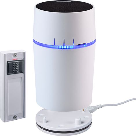 Grothe CALIMA 800 Juego de timbres inalámbricos, Bluetooth, portátil, blanco, 43580