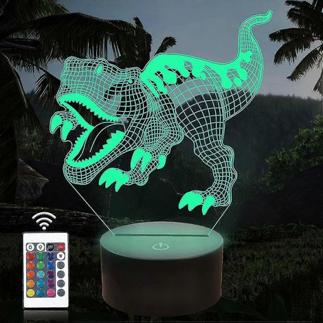 Filiyano – lampe dinosaure pour chambre – Veilleuse dinosaure 3D, lampe dinosaure pour chambre de garçon, veilleuse dinosaure pour garçon, veilleuse (1/5)